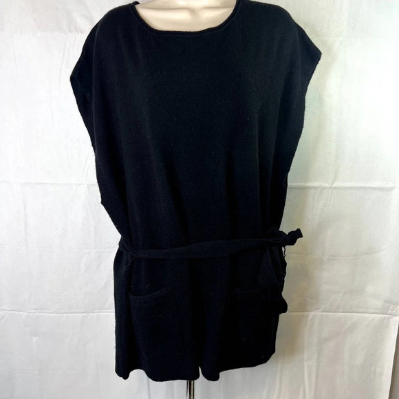 BCBGMaxazria NWT‎ 100% Lambswool Black Two Pocket Tunic Small - Picture 13 of 13